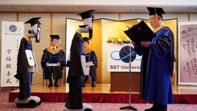 Photo of Japanese University Hosts A Graduation for Robots